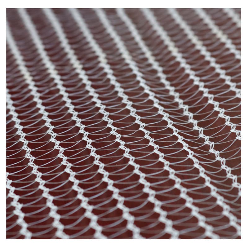Hail net for grapes, kiwis, and apple trees, offering hail, insect, bird, and burst protection, made from all-new HDPE material with anti-aging properties.