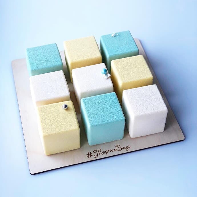 French Dessert Mold Cube Mousse Mold 3D Silicone Cake Mold Baking Tool Handmade Soap Mold