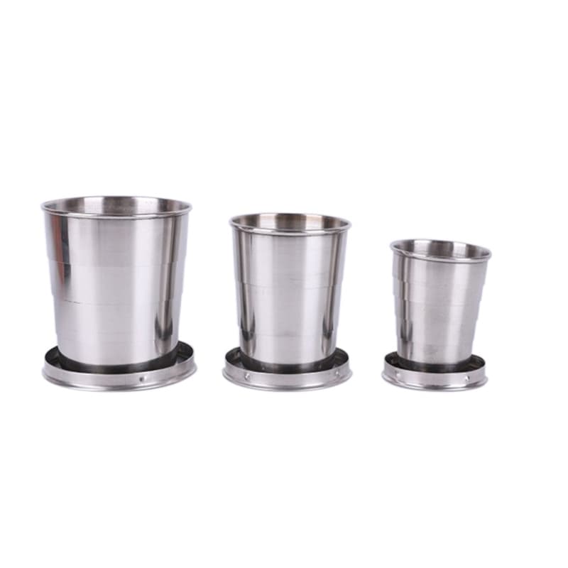 Factory direct sales of high-quality stainless steel folding and collapsible cups, outdoor products, telescopic cups, and stainless steel wine glasses.