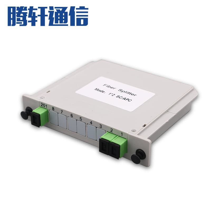 1x2 SC/APC Insertion Type Optical Splitter Fiber Optic Splitter Telecom Grade Splitter Export Quality Single Core