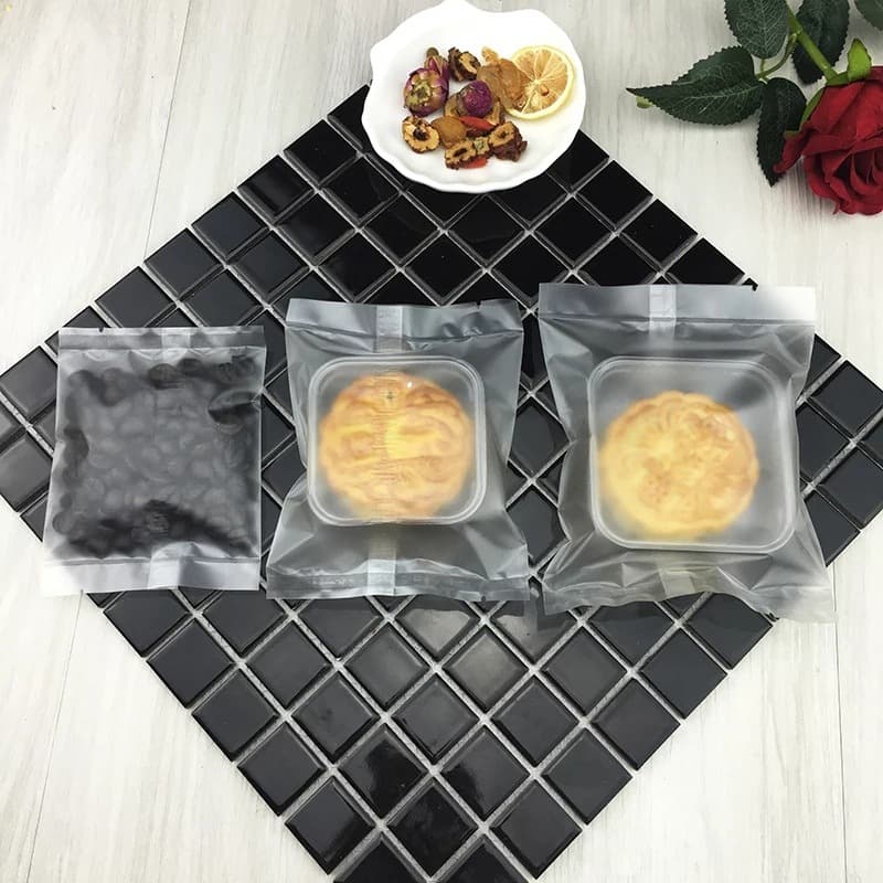 Spot Wholesale Width 3Cm-13Cm Translucent Frosted Candy Snowflake Cake Mooncake Cookie Snack Packaging Bag
