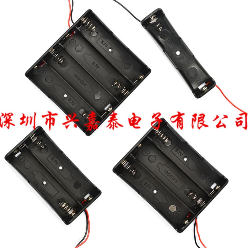 18650 Battery Holder 1 Cell 2 Cells 3 Cells 4 Cells Series Lithium Battery Case 18650 One Two Three Four Cells with Wires