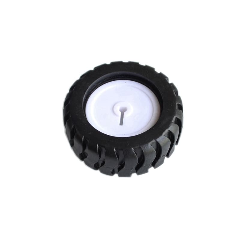 Compatible with N20 Gear Motor D-shaped Shaft Rubber Tire Robot Accessories 43MM Tracking Car Model Wheel