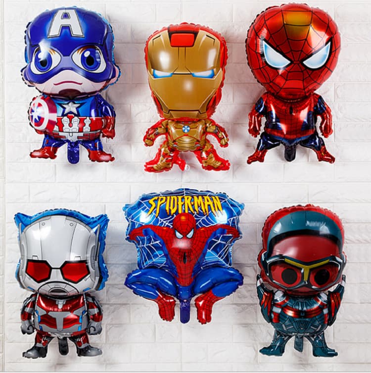 Marvel Avengers Balloons Superhero Birthday Party Decor Superman Spider-Man Captain America Creative Balloons