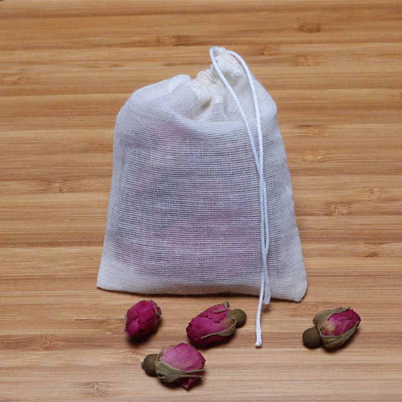 Factory Wholesale 8*10cm Cotton Gauze Bag Herbal Decoction Bag Soup Stock Bag Spice Pack Seasoning Filter Bag Aroma Strainer Bag