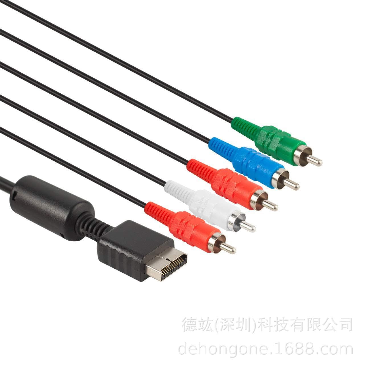 Component AV Cable for PS PS2 PS3 Game Console, 1.8m Nickel-Plated
