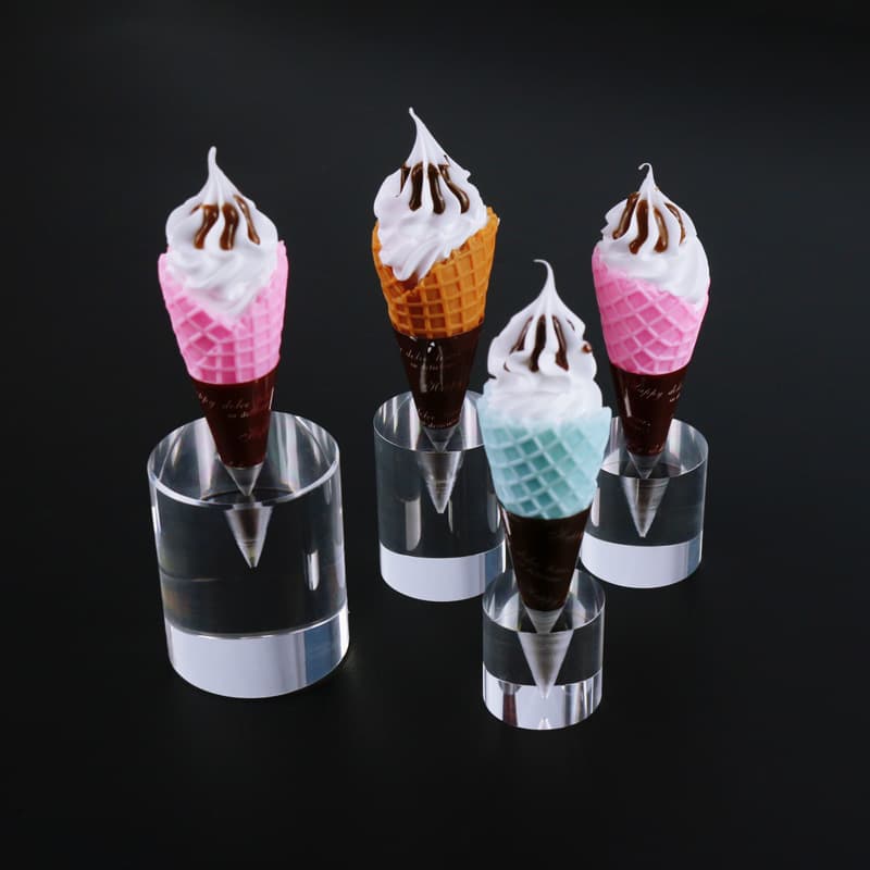 Clear Acrylic Ice Cream Display Stand Cone Holder Ice Cream Cone Rack Crispy Cone Sushi Roll Rack
