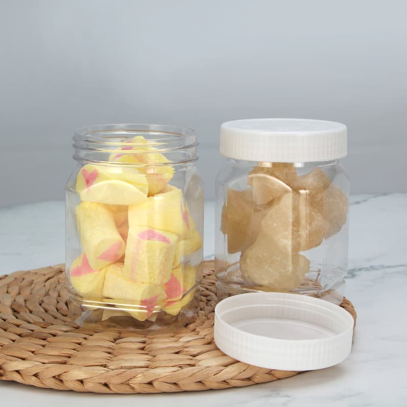 Plastic Jar Transparent Thickened Honey Jar 500g Disposable Food Sealing Jar Snack Cookie Jar Wide Mouth Bottle