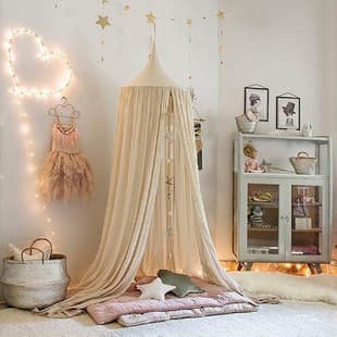Amazon New Style Baby Dome Cotton Tent Kids Indoor Mosquito Net Nordic Children's Room Decorative Canopy