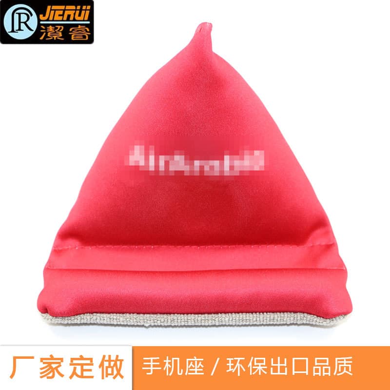 Custom Logo Digital Print Fluffy Lazy Desk Sandbag Creative Gift Hot-Selling Triangular Phone Stand
