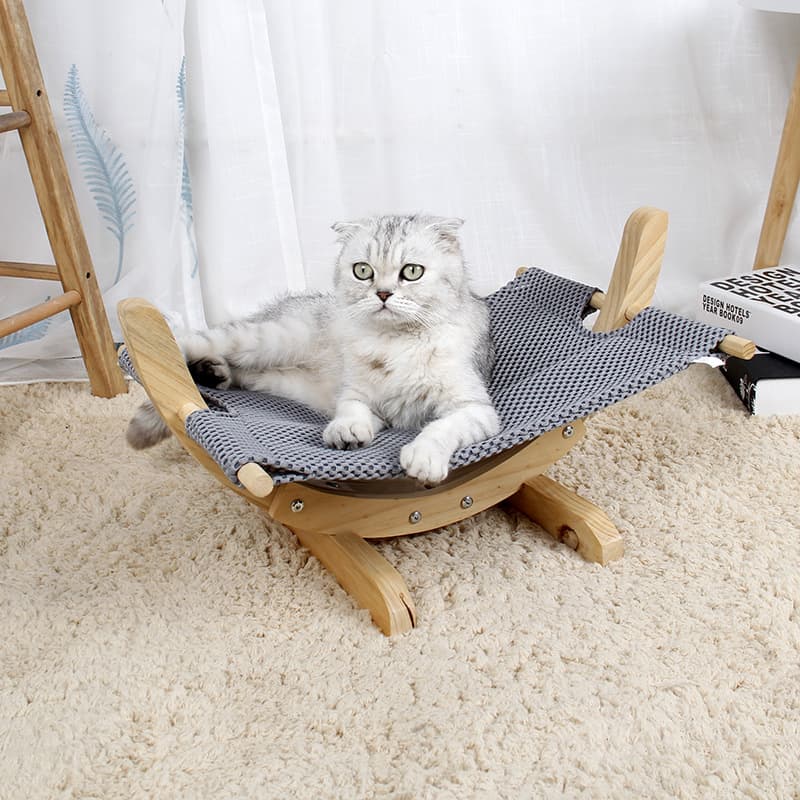 Jizai Pet Supplies Cat Hammock, Breathable Cat Cradle Bed, Summer Cat Swing Bed