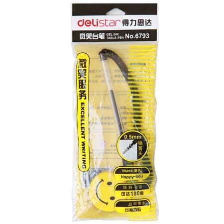 Single price effective 6793 desktop desk pen business office gel pen water pen 0.5 smile desk pen replaceable core