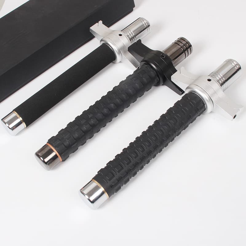 Knife-Blocking Baton Handguard Baton Three-Section Staff Telescopic Three-Section Staff Alloy Steel Resistance Lock Self-Defense Outdoor Fitness