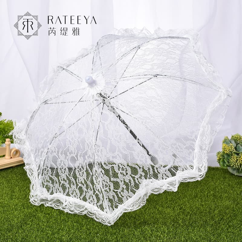 New wedding lace umbrella, bridal lace parasol, stage performance photo studio prop umbrella, wholesale wedding supplies