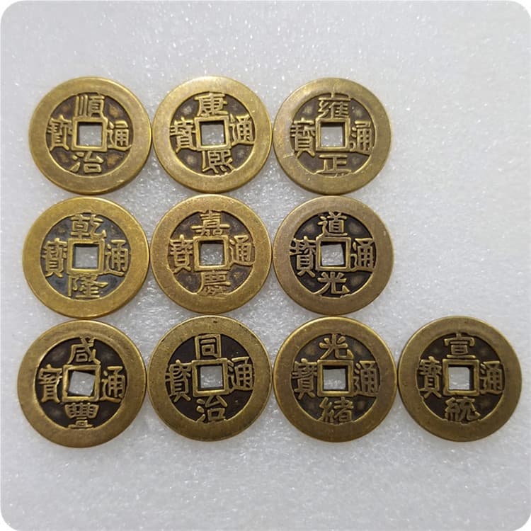 Antique craft thickened Ten Emperor coins and Five Emperor coin pendants, diameter: 2.8cm/28mm, thickness: 2.2mm #3