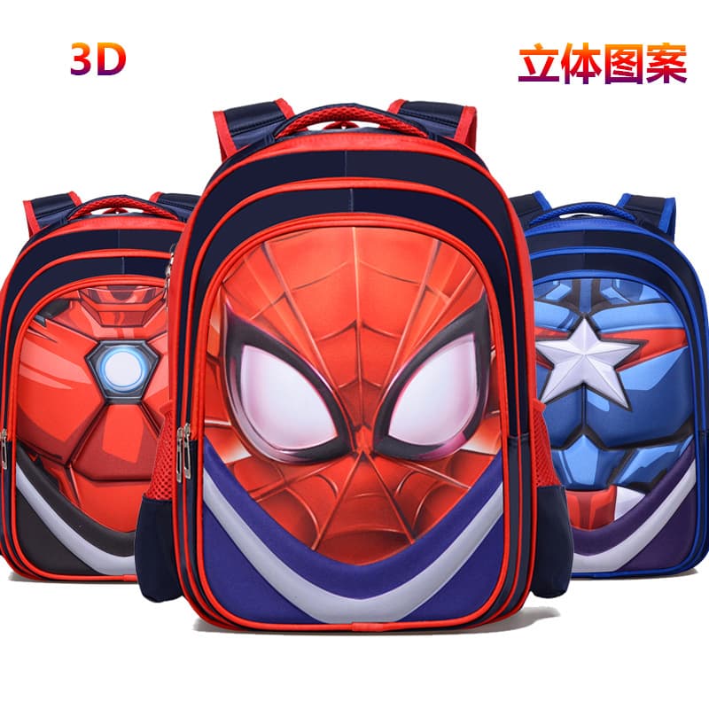 Primary School Students Backpack Cross-Border 1-3 Grade Kids Backpack Cartoon 3D Panel Backpack Wholesale Large Capacity Nylon Material