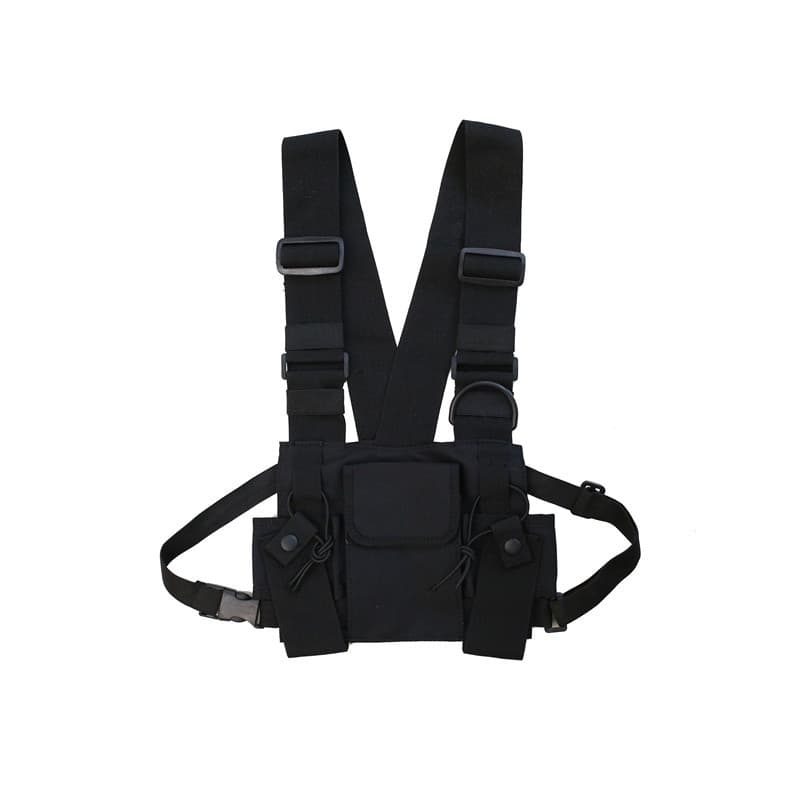 Men's Women's Multi-functional Chest Bag Ins Hip Hop Tactical Vest Trendy Workwear Vest Style Backpack Tactical Chest Bag