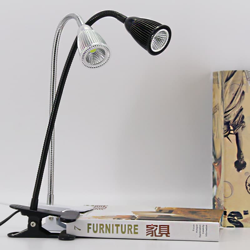 LED Clip-on Table Lamp with COB Swivel Head for Study, Eye Protection, Office Work, Bedside Reading, and Dormitory Use