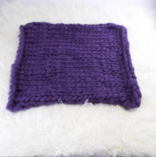 New Cross-Border Hand-Knitted Wool Blanket for Children Photography Props Baby Photo Blanket