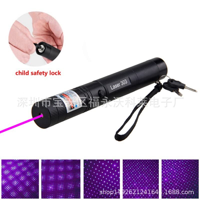 Laser303 laser flashlight red green blue purple starry sky laser pointer pen anti-blue light test