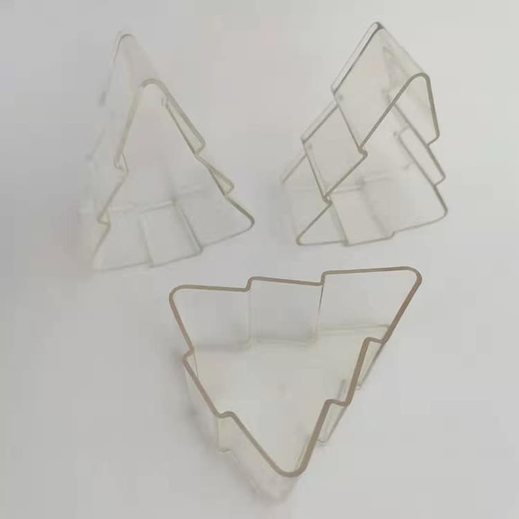 Factory Wholesale Flame-Retardant Colored Plastic Tea Light Holder, Christmas Tree-Shaped Candle Shell, Plastic Candle Cup