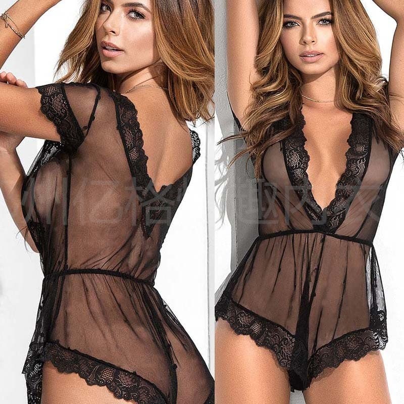 Sexy Lingerie, Sexy Pajamas for Women, Seductive See-Through Cross-Border Lingerie, One-Piece Bodysuit for Women