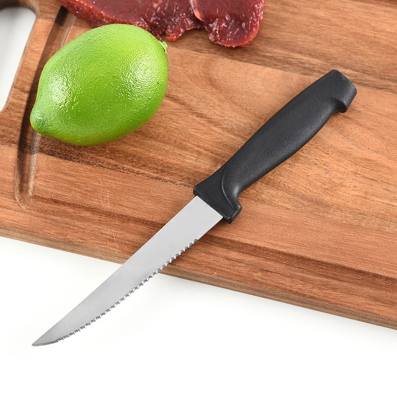 Factory Direct Stainless Steel Steak Knife Kitchen Western Knife Bread Knife Outdoor BBQ Knife Commercial Plastic Steak Knife