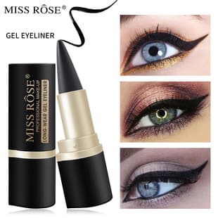 Waterproof Eyeliner Gel Quick-Dry Matte Eyeliner Pen Single-Head Black Solid Rich Eyeliner Gel Pen