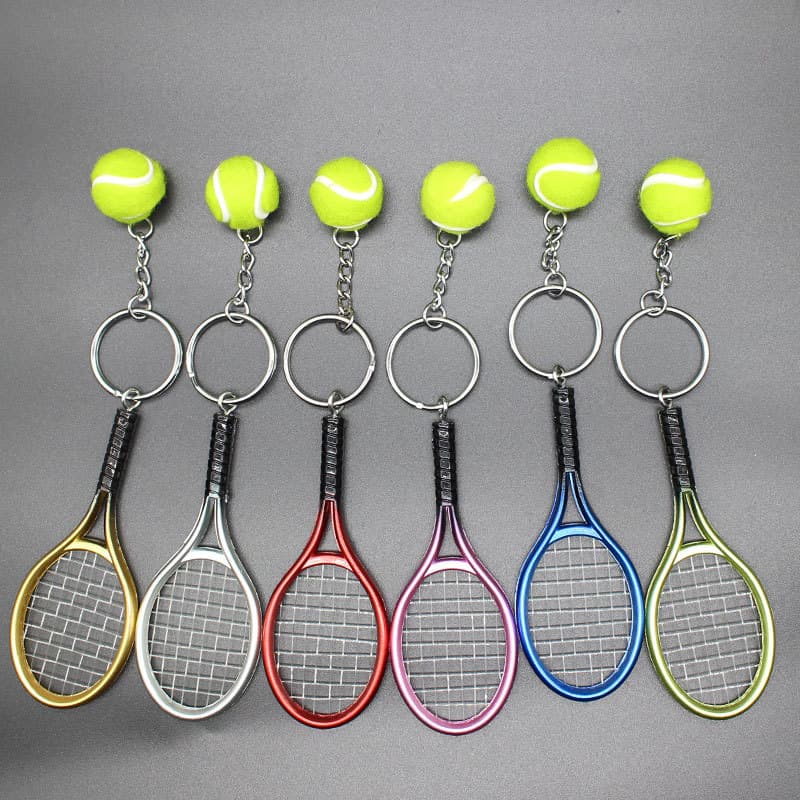 Simulation Tennis Keychain Bag Pendant Creative Tennis Racquet Sports Event Gifts Advertising Promotional Gifts
