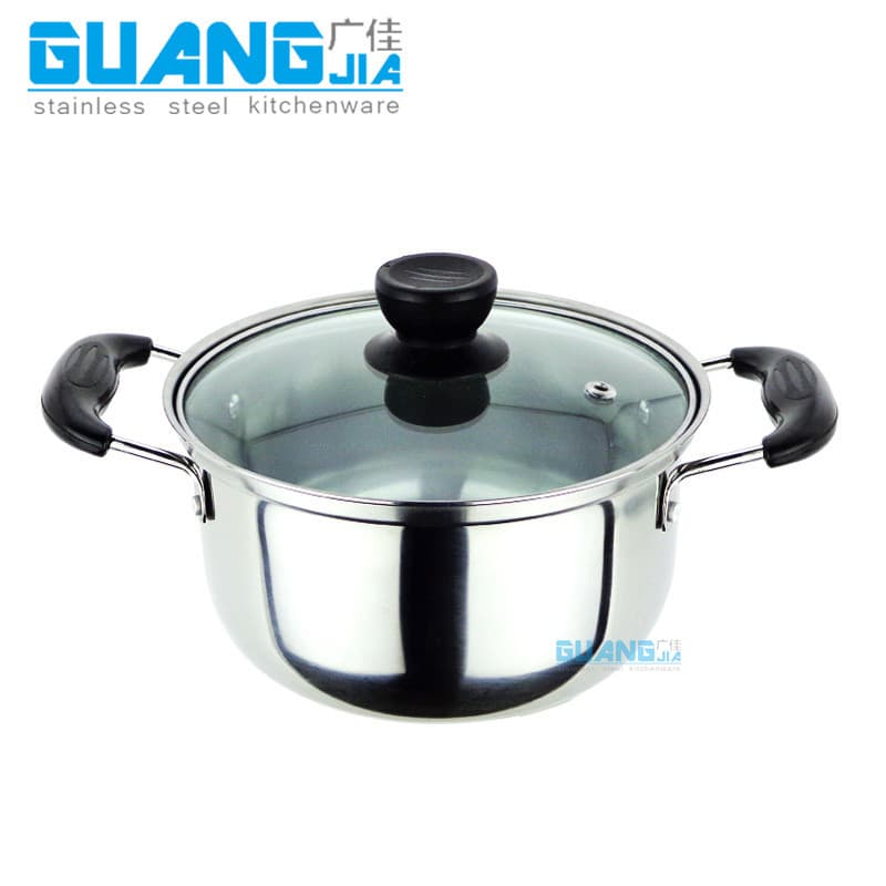 Thickened stainless steel soup pot, gift set, single-handle stainless steel soup pot, instant noodle pot, induction cooker pot, 9.9 yuan.