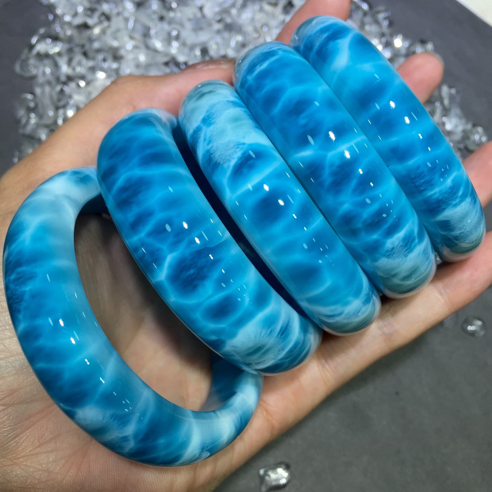 [Mine Factory Direct Sales] 5A Grade Natural Larimar Bracelet