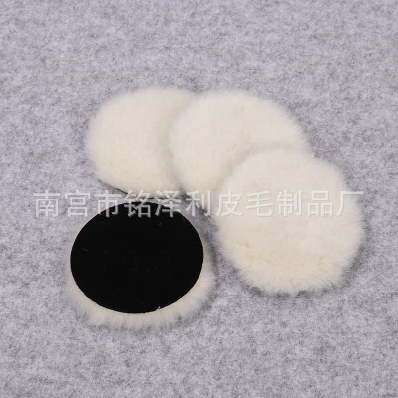 2/3/4/5/6/7 Inch Self-Adhesive Faux Wool Wool Ball Sponge Wheel Car Detailing Cleaning Real Wool Polishing Pad