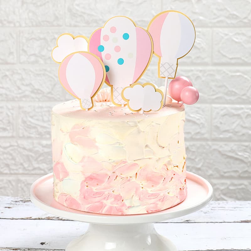 Factory Direct Copyright Cake Decoration Hot Air Balloon Cloud Birthday Party Dessert Table Accessories Cake Card Insert