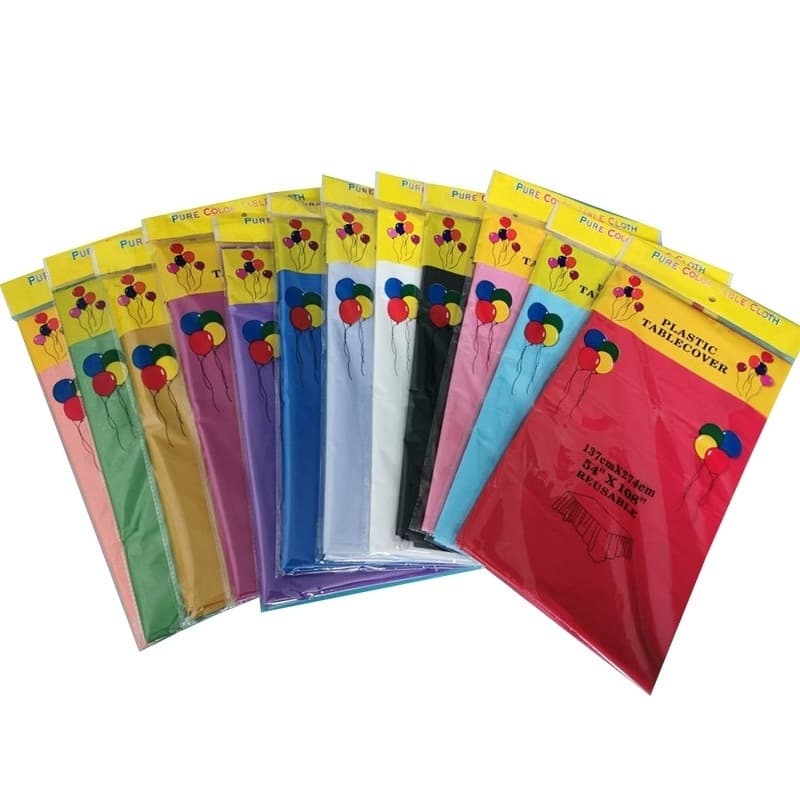 Wholesale Disposable PEVA Tablecloths for Hotels, Restaurants, Birthday Parties, and Dessert Tables in Solid Colors