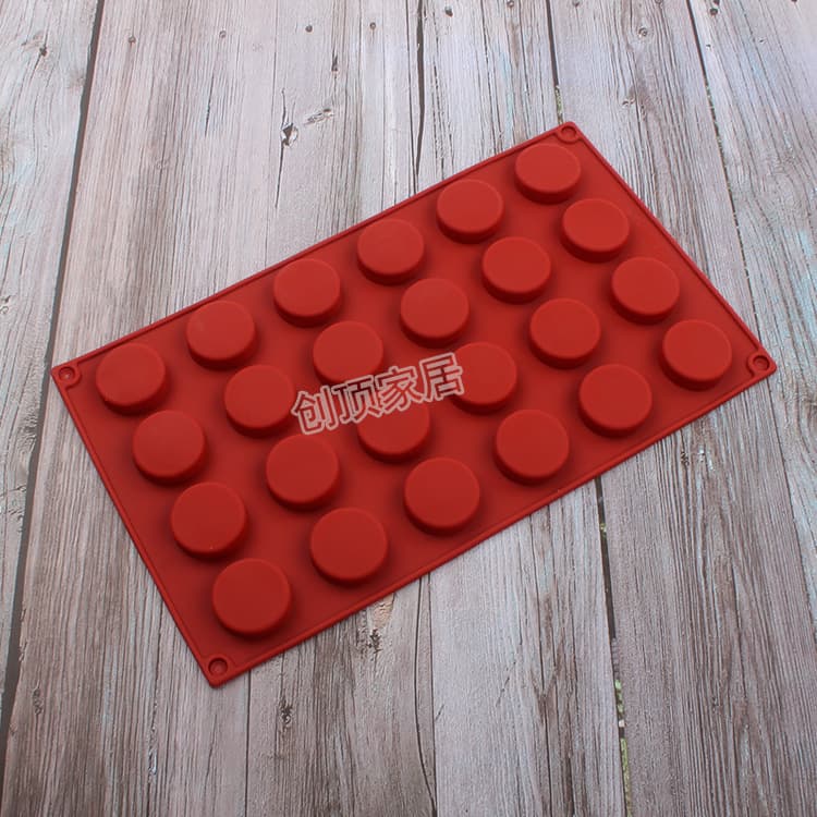 New FDA 24-Cavity Round Silicone Cake Mold Round Chocolate Ice Cube Tray Cake Decorating Baking Tool