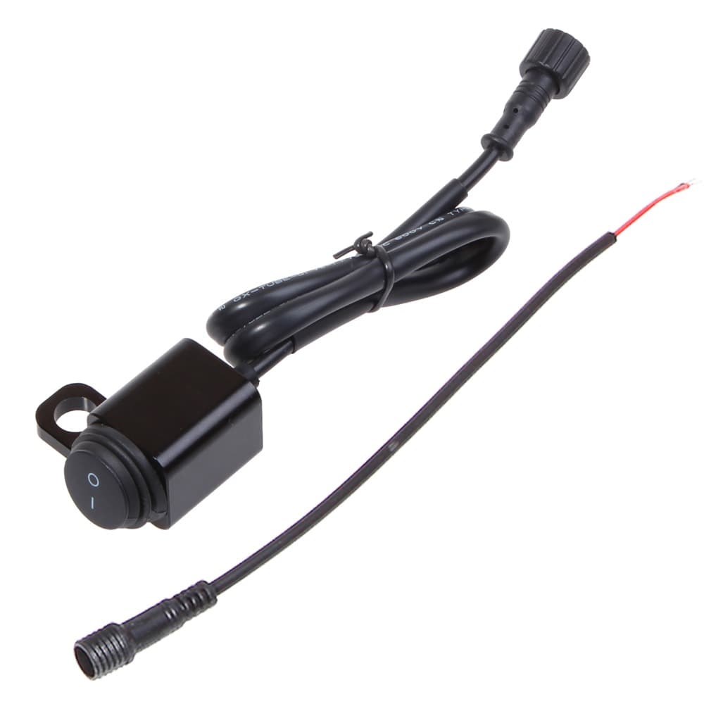 Motorcycle light installation modification rearview mirror LED light switch MK5