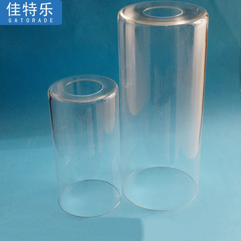 Factory Direct High Borosilicate Glass Tube Lamp Cover High Temperature Resistant High Pressure Sealed Middle Hole Glass Tube Lamp Cover