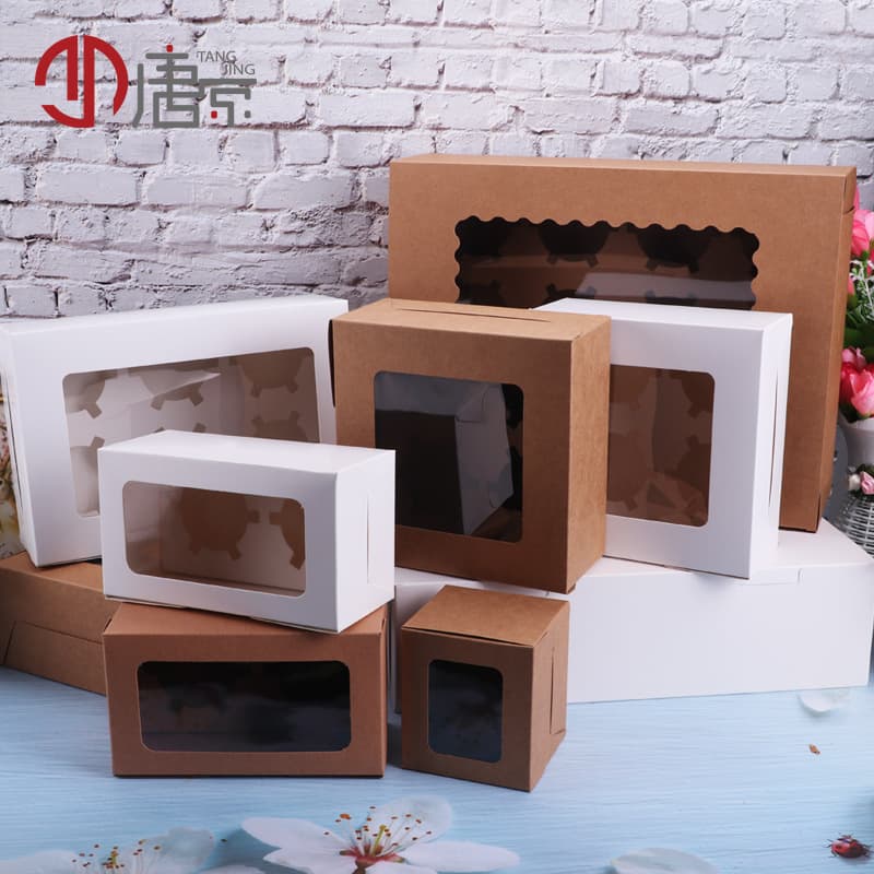 1/2/4/6/12 Cupcake Box Muffin Box Pastry Packaging Paper Box Gift Box Towel Paper Box