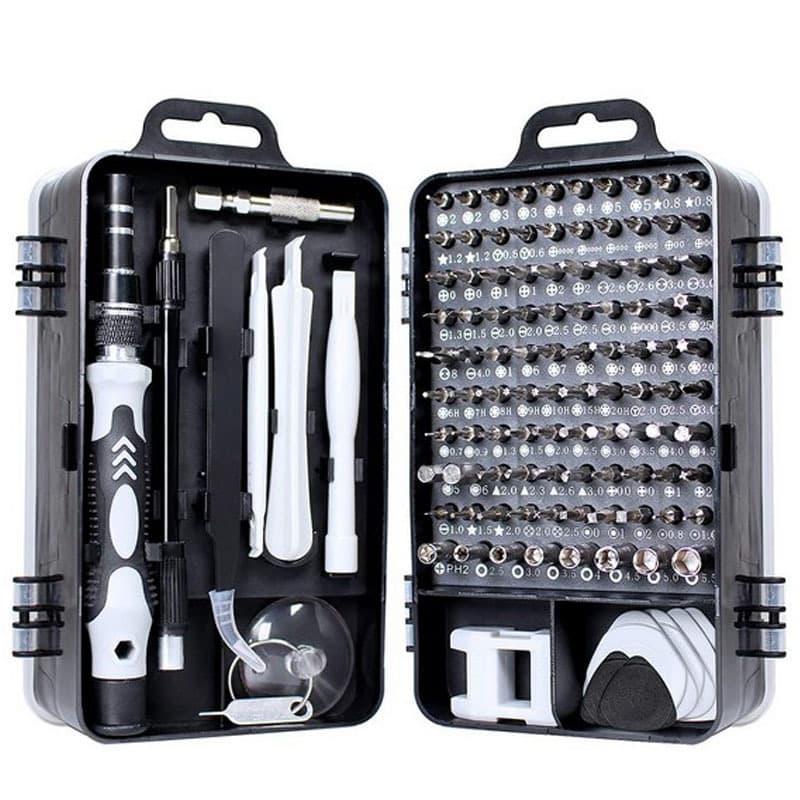 115-in-1 Clock Phone Disassembly and Repair Tool Set Chrome Vanadium Steel Screwdriver Kit Insulated Precision