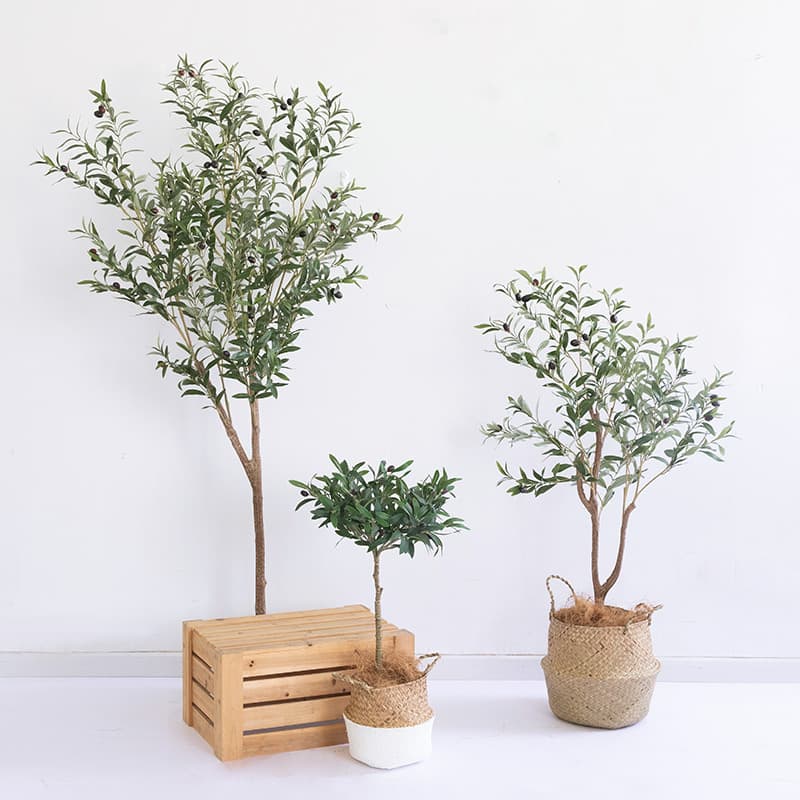 Artificial Olive Tree Nordic Faux Plant Potted INS Trendy Green Plant Living Room Floor Decoration Fake Tree