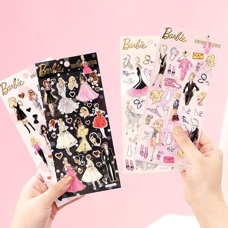 Cross-border NEKONI Barbie Dress Princess Album Material Doll Kids Decorative Stickers Scrapbook Stickers