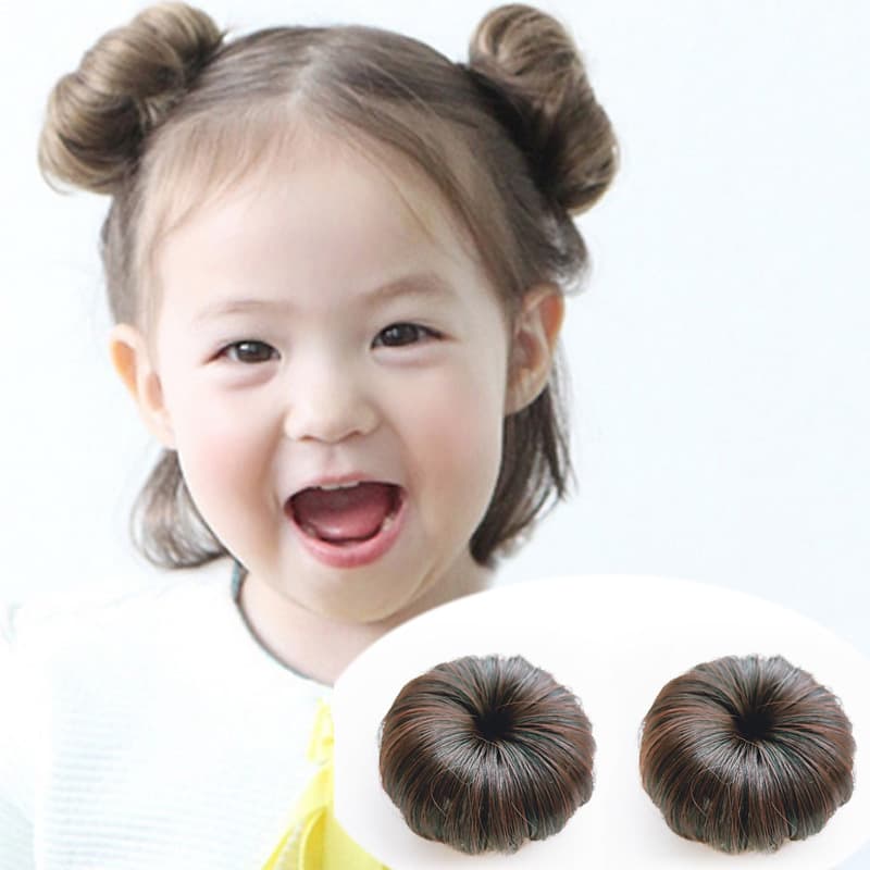Women's Baby Ball Head Wig Hair Clip Hair Pack Flower Accessories