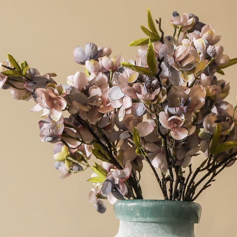 Bargain Simulation Flowers Vintage Lily of the Valley Cherry Blossom Artificial Flowers Wedding Fake Flowers Silk Flowers Living Room Dining Room Decoration Whole Flower