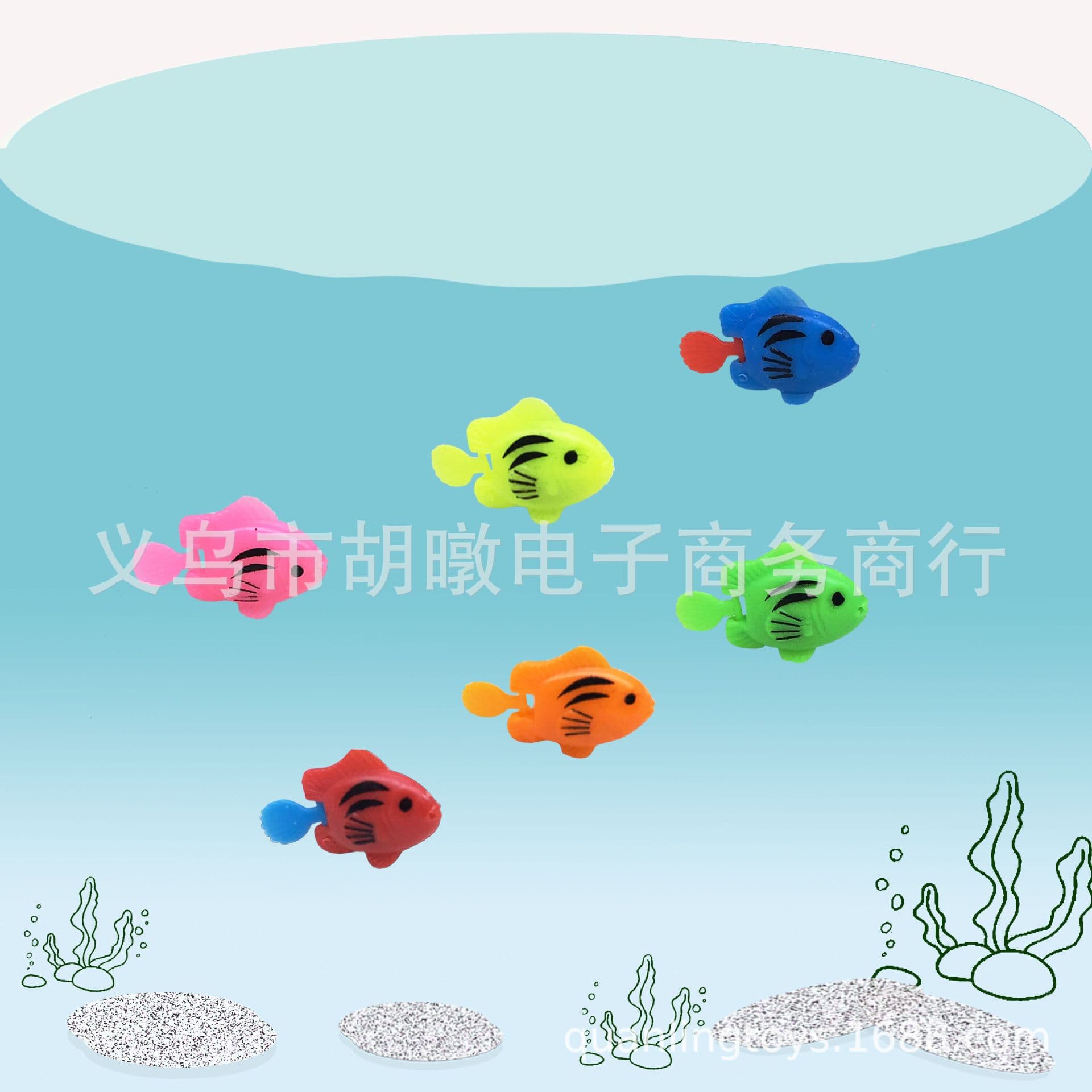 Simulated fish ornamental fake fish water polo small fish tank decoration suspended fish gashapon accessories colorful plastic 2.5CM small fish