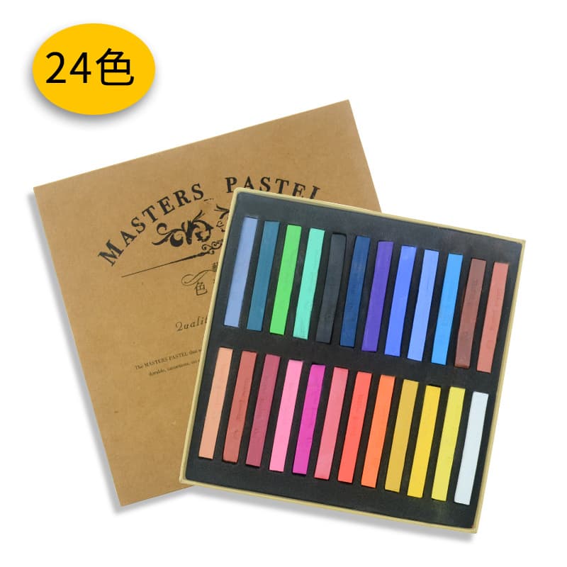 Marie's Chalk Pastels 24 Colors, Vibrant Sticks 36 Colors, 48 Colors Art Drawing Colored Chalk Pigment Chalk Hair Coloring Stick