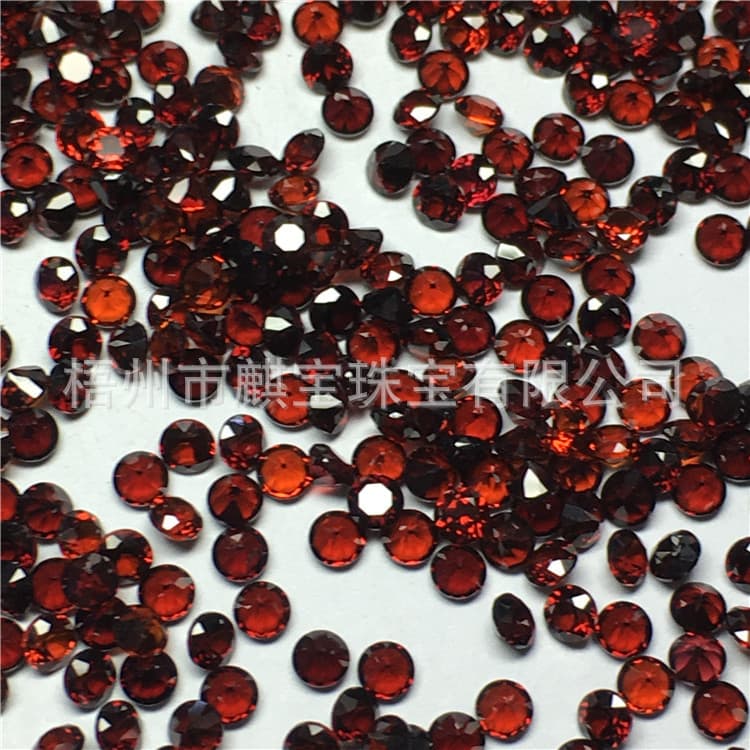 Natural red garnet 0.8-7MM round loose stone jewelry accessories