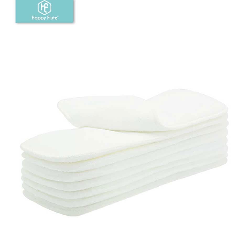 Washable diaper pads by happyflute, 3-layer ultra-fine pads, absorbent 35*13.5cm, soft and storable reusable pads