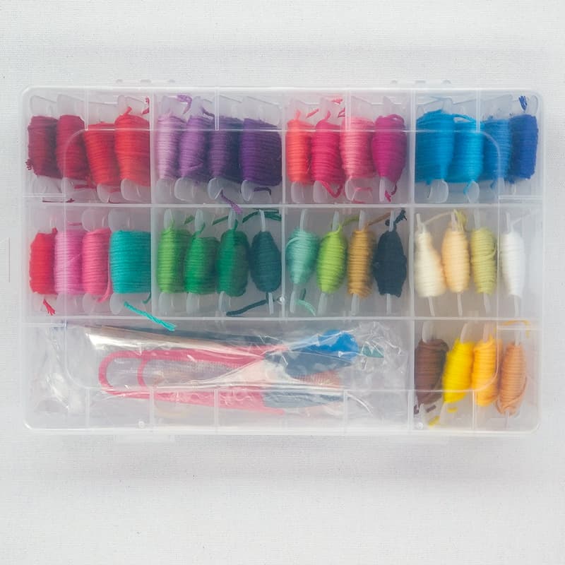 Embroidery Tool Set Pre-Wound 8m Embroidery Thread 50 Colors 100 Colors Cross Stitch Thread Floss Handcraft Home Use
