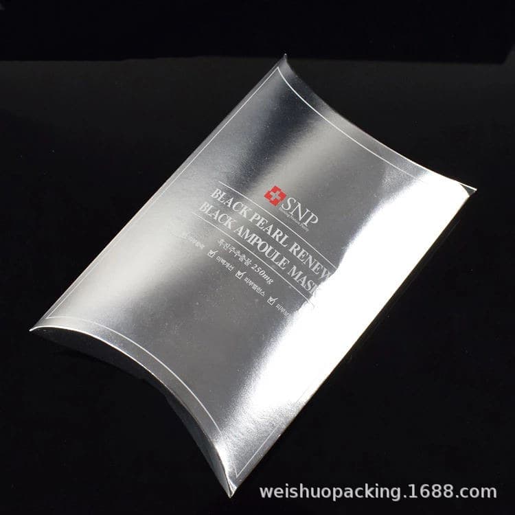 Envelope-Style Cosmetic Facial Mask Carton Packaging Box Silver Card UV Matte Printing Soap Color Box Round Paper Box