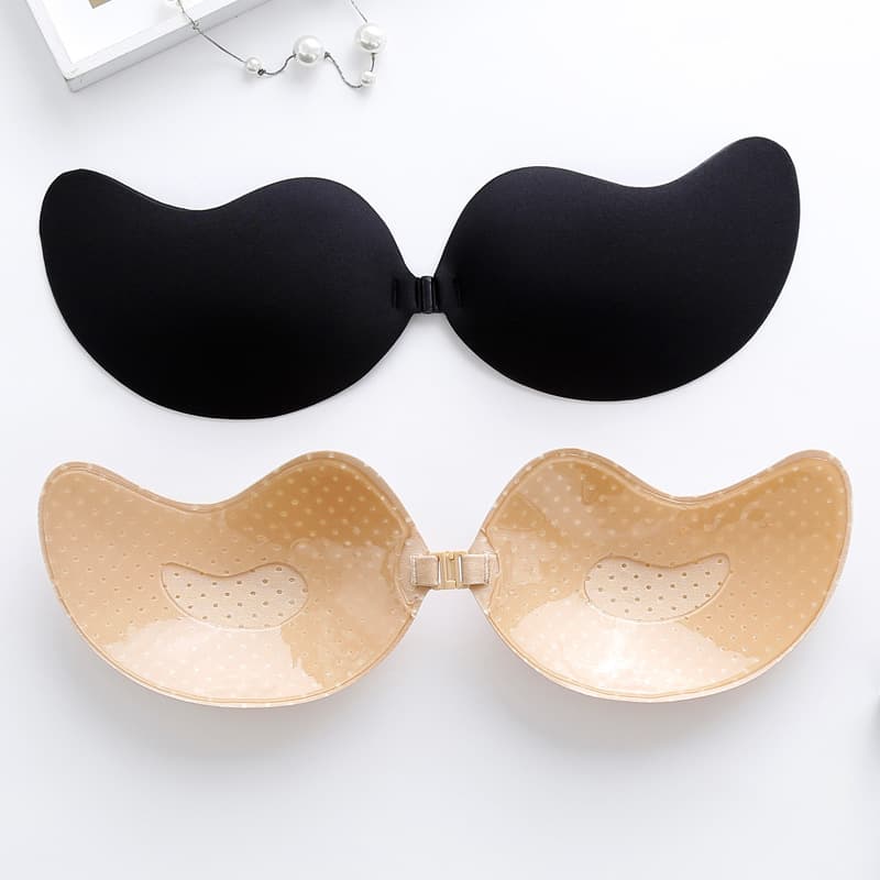 Sexy Gathered U-Shape Silicone Bralette Invisible Strapless Swimming Breathable Underwear Comfortable Seamless Lycra Material